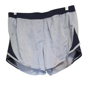 Under Armour Shorts Gray with Blue Outline Has under Briefs Heat Gear Loose fit